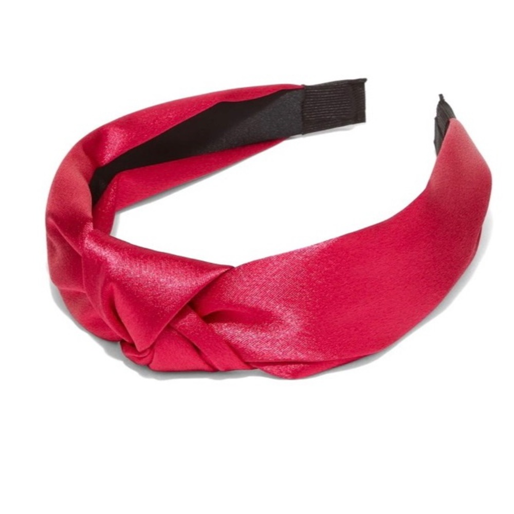 Dark Pink Satin Knot Headband